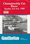 Programme cover of Snetterton Circuit, 03/07/1988