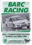 Programme cover of Snetterton Circuit, 02/04/1989