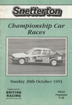 Programme cover of Snetterton Circuit, 20/10/1991