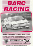 Programme cover of Snetterton Circuit, 27/09/1992