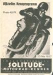Programme cover of Solitude, 23/05/1937