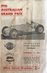 Programme cover of Southport Road Circuit (AUS), 07/11/1954
