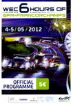 Programme cover of Spa-Francorchamps, 05/05/2012
