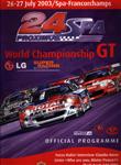 Programme cover of Spa-Francorchamps, 27/07/2003