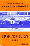 Programme cover of Spa-Francorchamps, 05/05/1974