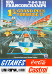 Programme cover of Spa-Francorchamps, 09/08/1981