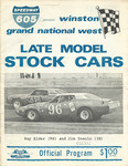 Programme cover of San Gabriel Valley Speedway, 14/09/1974