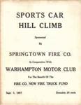 Programme cover of Springtown Hill Climb, 07/09/1957