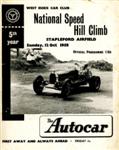 Programme cover of Stapleford Hill Climb, 12/10/1958