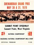 Programme cover of Summit Point, 31/05/1970