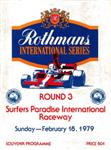 Programme cover of Surfers Paradise International Raceway, 18/02/1979