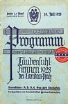 Programme cover of Taubensuhl Hill Climb, 29/07/1928