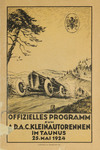 Programme cover of Taunus, 25/05/1924
