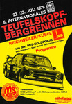 Programme cover of Teufelskopf Hill Climb, 23/07/1978