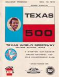 Programme cover of Texas World Speedway, 12/11/1972