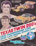 Programme cover of Texas World Speedway, 07/04/1973