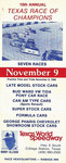 Flyer of Texas World Speedway, 09/11/1986