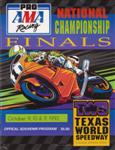Programme cover of Texas World Speedway, 11/10/1992