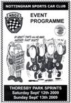 Programme cover of Thoresby Park Sprints, 13/09/2009