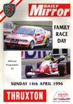 Programme cover of Thruxton Race Circuit, 14/04/1996