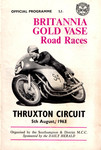Programme cover of Thruxton Race Circuit, 05/08/1963
