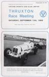 Programme cover of Thruxton Race Circuit, 13/09/1969