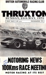 Programme cover of Thruxton Race Circuit, 24/05/1970