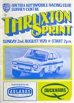 Programme cover of Thruxton Race Circuit, 02/08/1970