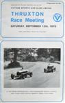 Programme cover of Thruxton Race Circuit, 12/09/1970