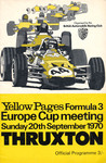 Programme cover of Thruxton Race Circuit, 20/09/1970
