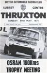 Programme cover of Thruxton Race Circuit, 30/05/1971
