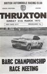 Programme cover of Thruxton Race Circuit, 25/03/1973