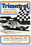 Programme cover of Thruxton Race Circuit, 22/09/1974