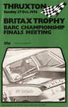 Programme cover of Thruxton Race Circuit, 27/10/1974
