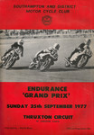 Programme cover of Thruxton Race Circuit, 25/09/1977