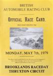 Programme cover of Thruxton Race Circuit, 07/05/1979