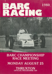 Programme cover of Thruxton Race Circuit, 25/08/1980