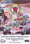 Programme cover of Thruxton Race Circuit, 31/05/1982