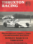 Programme cover of Thruxton Race Circuit, 13/03/1983