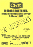 Programme cover of Timaru International Motor Raceway, 03/01/1999