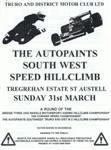 Tregrehan Hill Climb, 31/03/2002