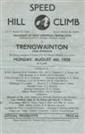 Programme cover of Trengwainton Hill Climb, 04/08/1958