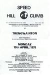 Programme cover of Trengwainton Hill Climb, 19/04/1976