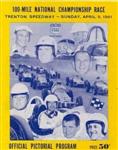 Programme cover of Trenton International Speedway, 09/04/1961