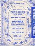 Programme cover of Trenton International Speedway, 21/08/1960