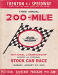 Programme cover of Trenton International Speedway, 22/08/1965