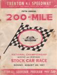 Programme cover of Trenton International Speedway, 20/08/1967