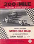 Programme cover of Trenton International Speedway, 22/08/1971