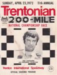 Programme cover of Trenton International Speedway, 23/04/1972