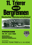 Programme cover of Trier Hill Climb, 27/06/1982